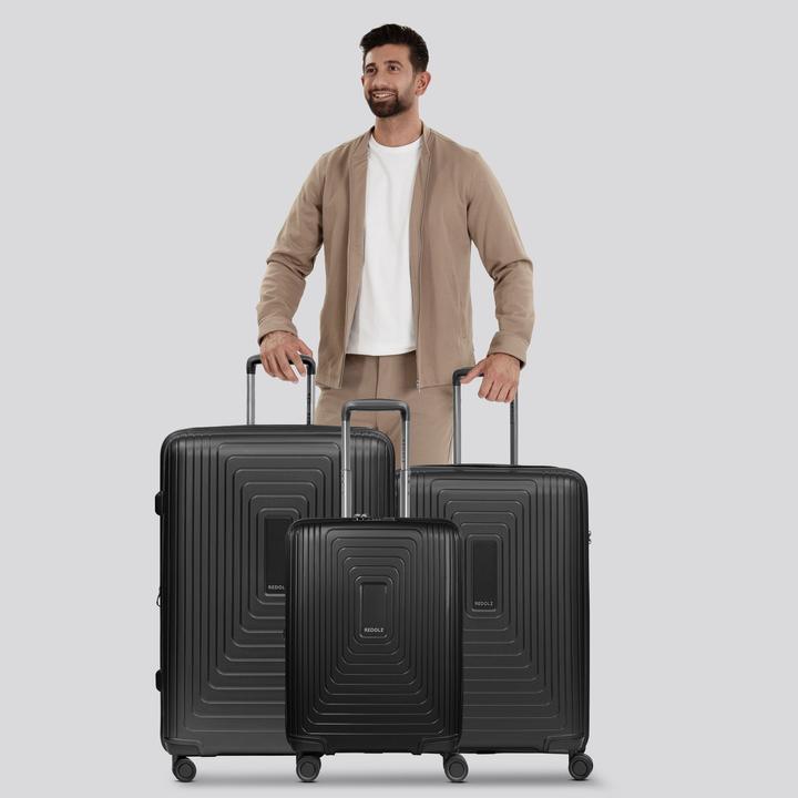 Actual product image Redolz Essentials 14 4-wheel suitcase set 3-piece with stretch fold (250 l, XL (from 140l))