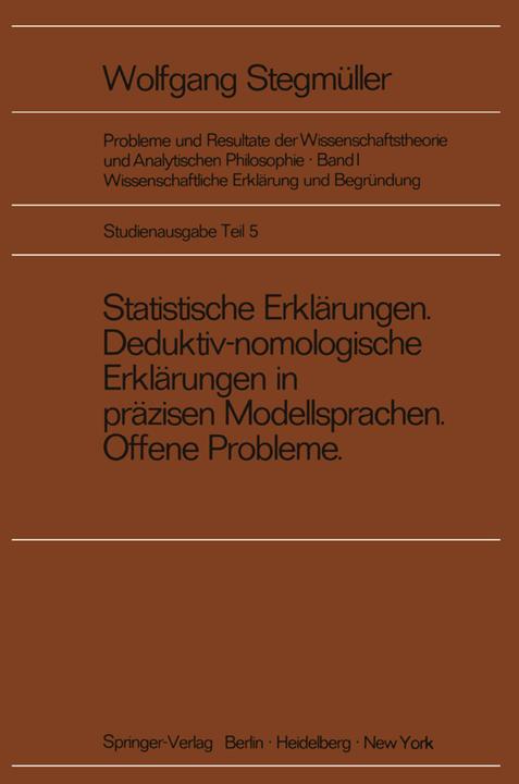Actual product image Wissenschaftliche Erklärung und Begründung (1982)