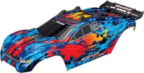 Actual product image Traxxas Body Rustler 4X4 VXL red +Decals with body mount
