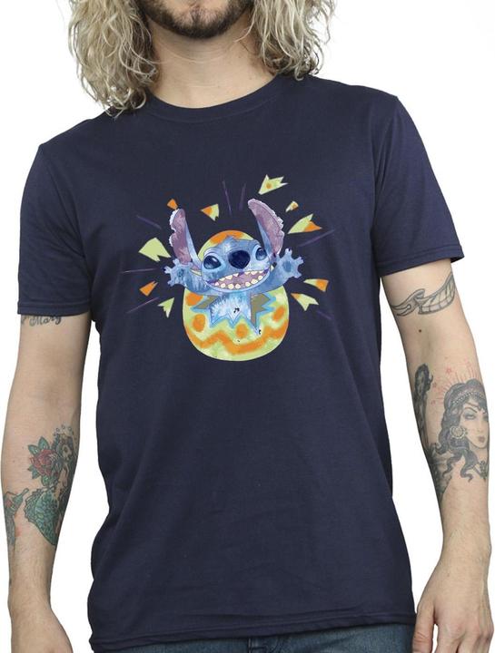 Actual product image Disney Mens Lilo & Stitch Cracking Egg T-Shirt (XL)