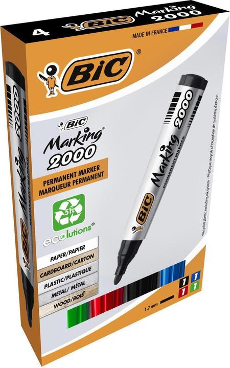 Immagine prodotto Bic Marcatura di 2000 ecoluzioni (Verde, Blu, Nero, Rosso, 1.70 mm, 4 x)