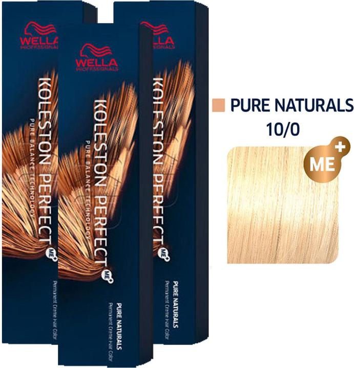 Produktbild Wella Koleston Perfect ME+ Pure Naturals 3er Set 10/0 Hell Lichtblond (10/0)