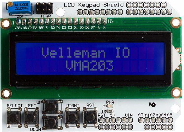 Produktbild Velleman LCD Keypad Shield LCD1602