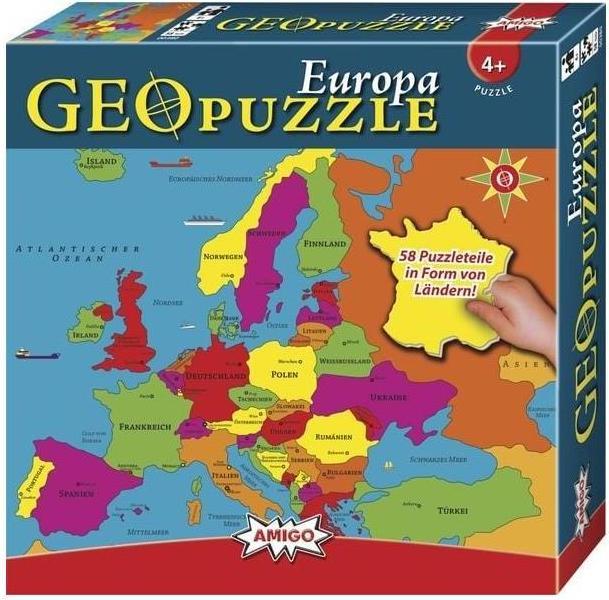 Image du produit Amigo GeoPuzzle Europa (58 pièces)