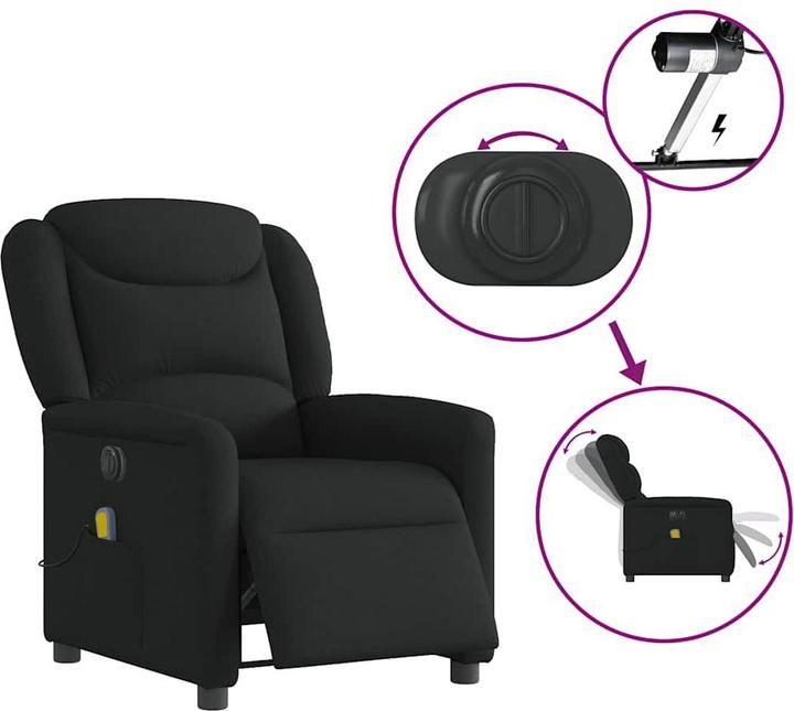 Produktbild VidaXL Massagesessel Elektrisch Schwarz Stoff
