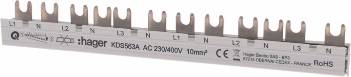 Hager Phasenschiene 12M 63A (1PN)x6 QB