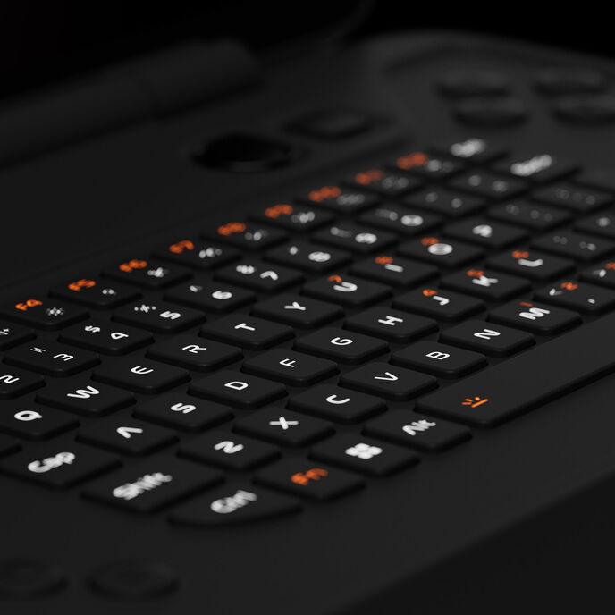 Image du produit Ayaneo Flip KB Handheld Konsole, AMD Ryzen 8840U, 16 GB LPDDR5X, 512 GB SSD – Shadow Black