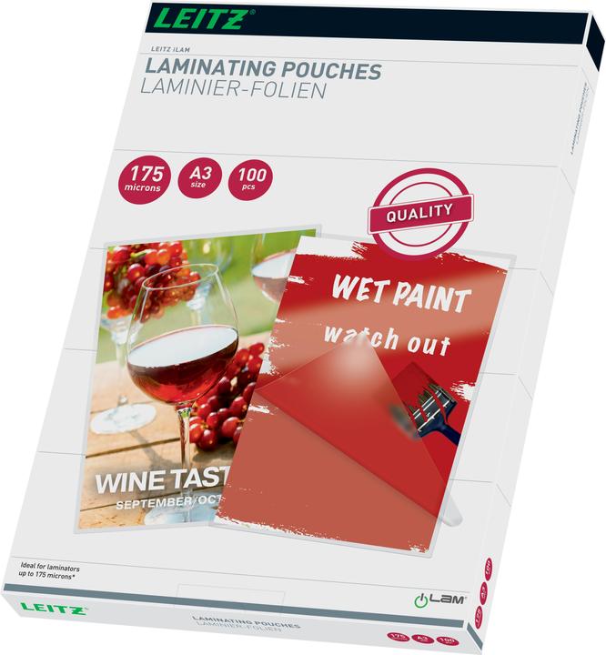 Image du produit Leitz Feuilles de plastification à chaud A3 (A3, 100 pièce(s), 175 µm)