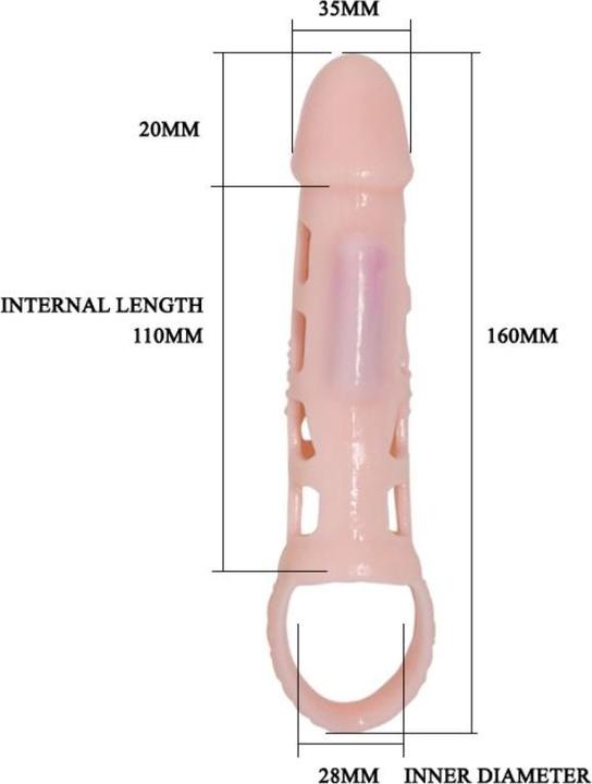 Image du produit Baile Funda Extensora Pene Con Vibracion Y Strap 13.5 cm
