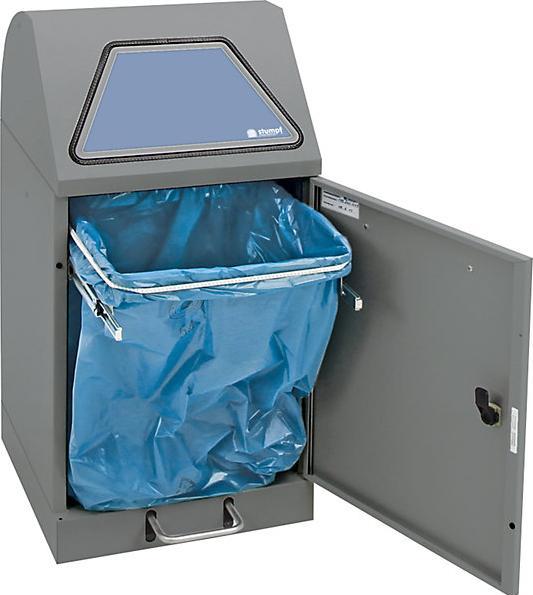 Immagine prodotto kaiserkraft Sistema di raccolta dei rifiuti riciclabili, sportello di accesso a pedale (45 l)