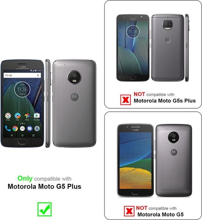 Productafbeelding Cadorabo Boek Onzichtbare Magneethoes (Motorola Moto G5 Plus)