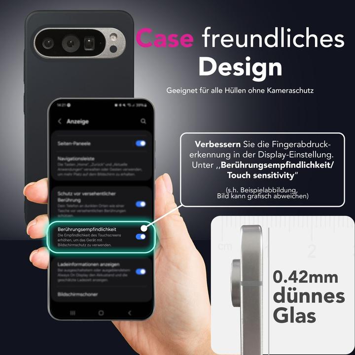 Produktbild Nalia AntiSpyX - Privacy Schutzglas mit Blickschutz - Full Display Screen Protection 9H Tempered Glass (1 Stück, Google Pixel 9)