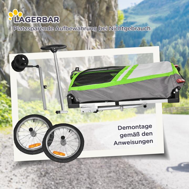 Image du produit PawHut Remorque pour chien 2 en 1 Trolley