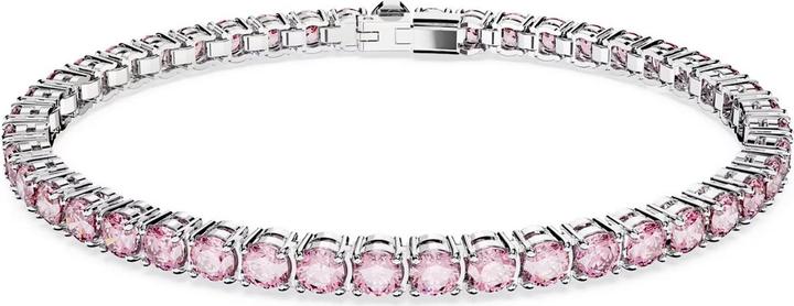 Swarovski Bracciale tennis Matrix taglio rotondo rosa