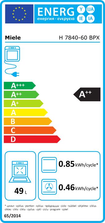 Energy Label Miele H 7840-60 BPX