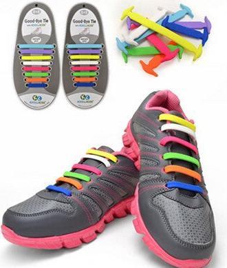 Produktbild Hermex 12 Lazy Shoelace Elastische Schnürsenkel Schuhband Sneaker Lauf Sportliche PINK