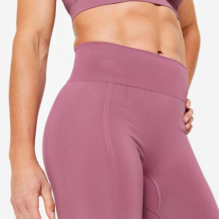 Produktbild Domyos Sportleggings Damen hoher Taillenbund Push-up - lila (XS)