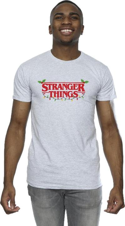 Actual product image Netflix Mens Stranger Things Christmas Lights T-Shirt (L)