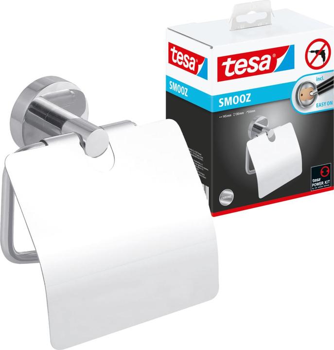 Produktbild tesa SMOOZ WC-Papierrollenhalter inkl. Klebelösung ohne Bohren