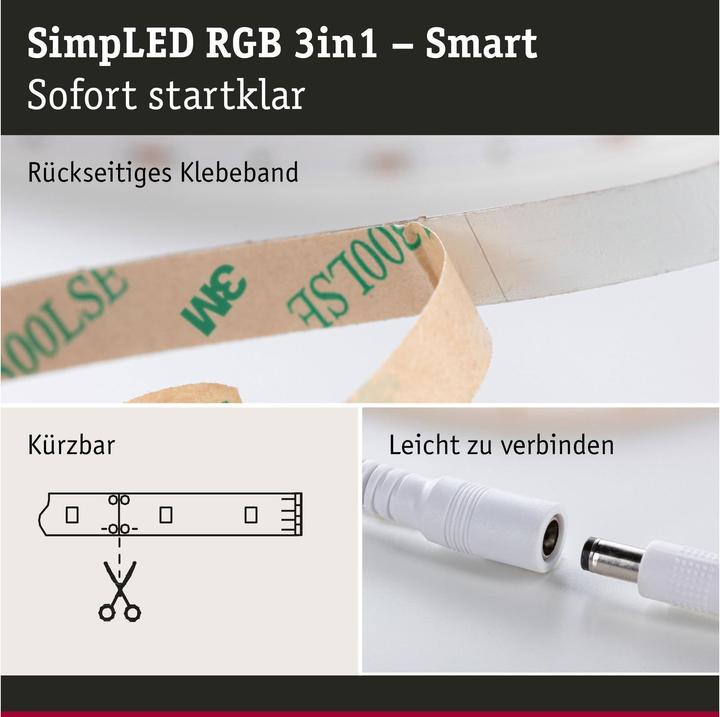 Actual product image Paulmann SimpLED LED Stripe Set (RGB, 500 cm, Indoor)