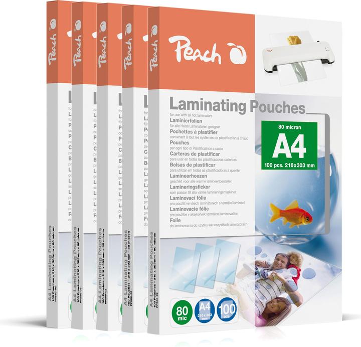 Peach Laminierfolie A4 (A4, 500 Stück, 80 µm)