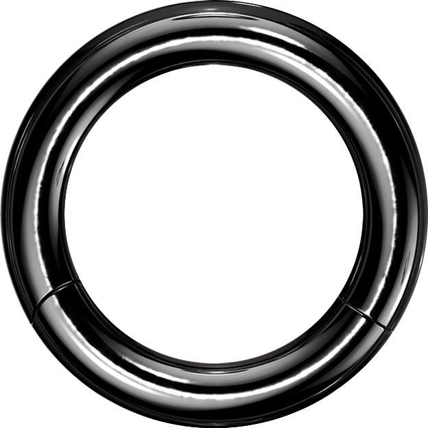 Star Piercing Segmentring schwarz mit Titanium Schicht (Chirurgenstahl 316L, ohne Messing)
