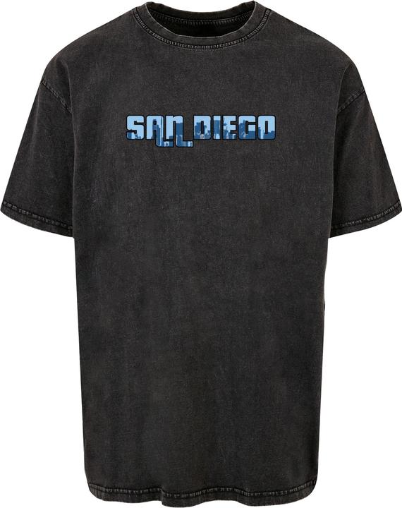 Produktbild Merchcode Grand San Diego Skyline Acid Washed Heavy Oversize Tee - 117855 (S)