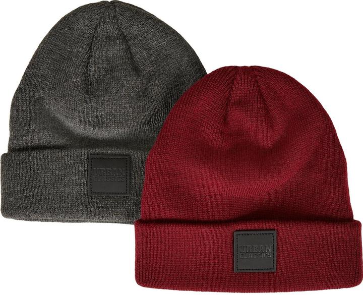 Urban Classics Logopatch Beanie Kids 2-Pack