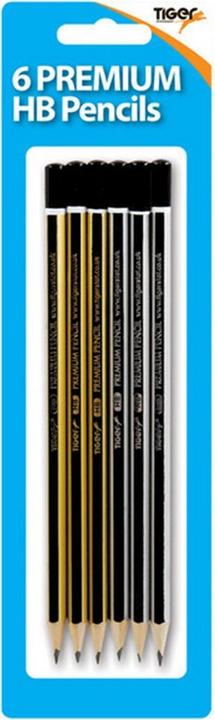 Actual product image Tiger Stationery Premium pencil (HB, 6 x)