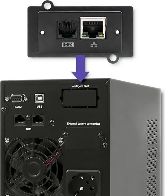 Actual product image Qoltec 53042 Uninterruptible Power Supply| On-line| Pure Sine Wave| 1kVA| (1000 VA, 800 W, Online double converter UPS)