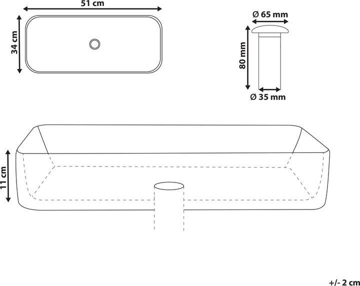 Actual product image Beliani Chivana (340 mm, 510 mm)