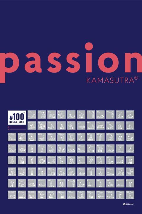 Produktbild 1dea.me Kamasutra 100 Bucketlist - Rubbelposter / Scratch Map (60 x 40 cm)
