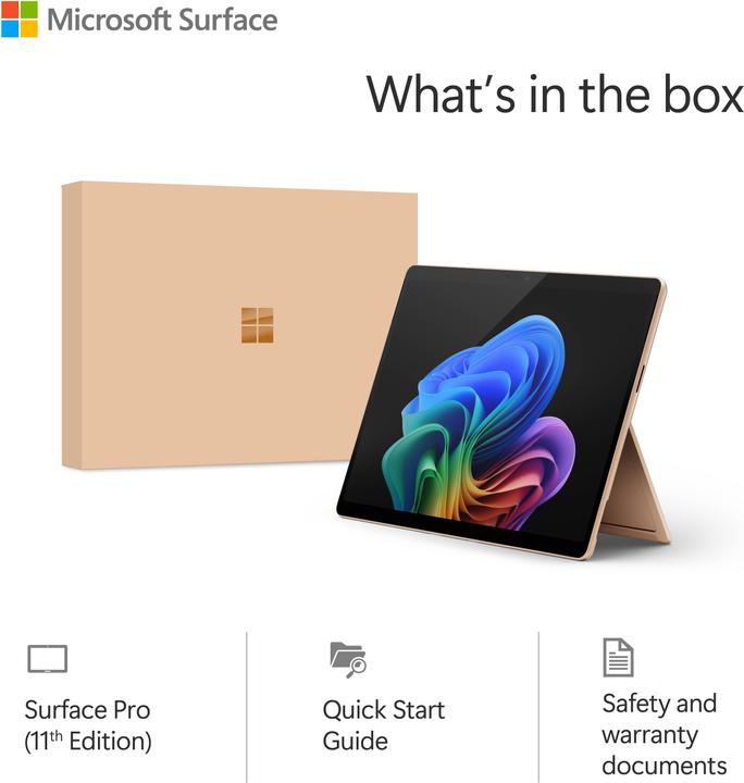 Immagine prodotto Microsoft Surface Pro - Copilot+ PC (alimentatore venduto separatamente) - 11a Edizione (13", Snapdragon X Elite X1E-80-100, 16 GB, 1000 GB, Senza layout di tastiera)