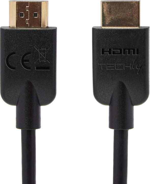 Actual product image Techly HDMI 4K 60Hz High Speed Connection Cable with Ethernet black 0.5m (0.50 m, HDMI)