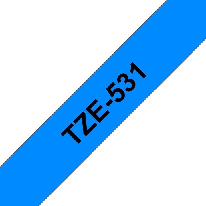 Actual product image Brother Tze-531 (1.20 cm, Blue, Black)