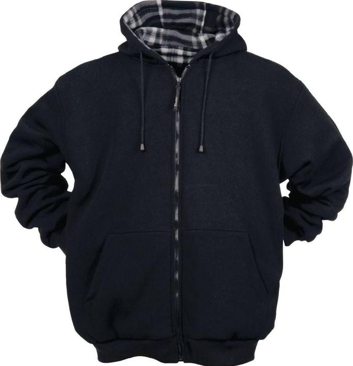 Productafbeelding Scheibler Thermische omkeerbare jas maat L zwart-wit geruit/zwart uni (L)