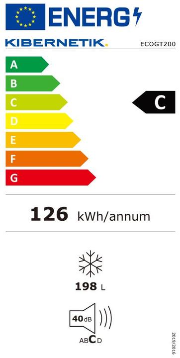 Etichetta energetica Kibernetik Congelatore ECO FSP 200 litri (Struttura autonoma, 200 l)