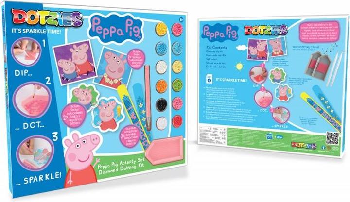 Productafbeelding Diamond Dotz DOTZIES® Original Diamond Painting Set Peppa Pig met 6 motieven: 2 plaatjes 15 x 15 cm, 2