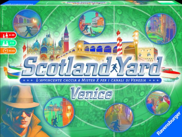 Actual product image Ravensburger 26794. Scotland Yard Venice (Italian)