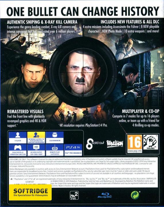 Image du produit Sold Out Sniper Elite V2 Remastered -E- (PS4, DE)