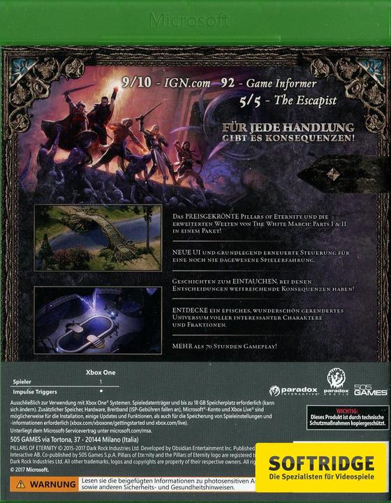 Actual product image Paradox Interactive Pillars of Eternity: Complete Edition (Xbox Series X, Xbox One X)
