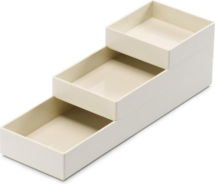 Produktbild Moxom Behälter-Set Modular Tray, 250x80x55mm, 3-teilig, weiss
