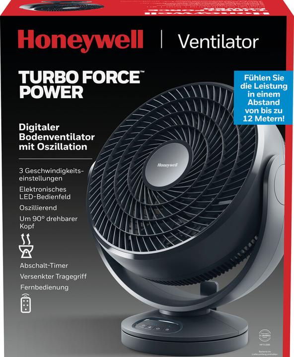 Produktbild Honeywell HF715BE4 Schwarz Turbo Force Bodenventilator mit Oszillation (64 dB)