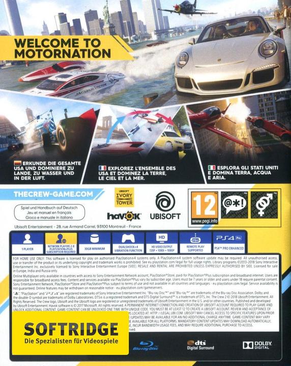 Actual product image Ubisoft The Crew 2 (PS4, DE)