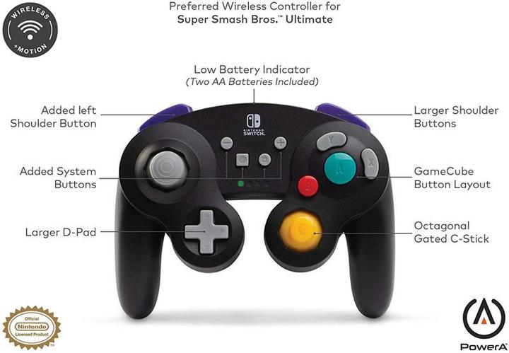 Produktbild PowerA Wireless Controller Nintendo GameCube (Espeon) for Switch (Switch)