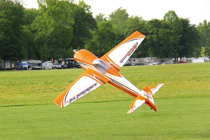 Actual product image AJ Aircraft Laser 93" 230z ARF - orange (Aerobatics)