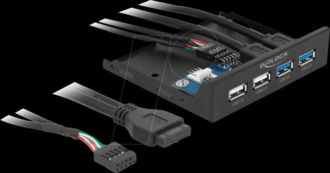 Produktbild Delock USB Hub Front Panel