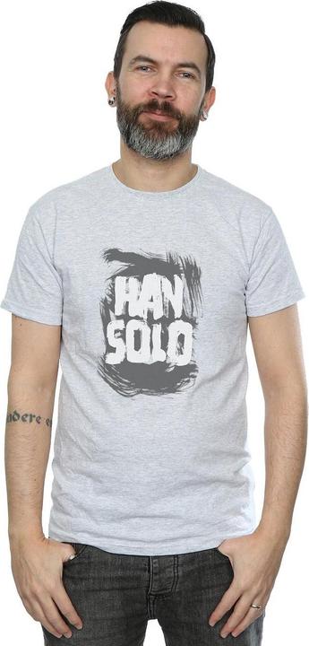 Actual product image Star Wars Mens Han Solo Text T-Shirt (L)