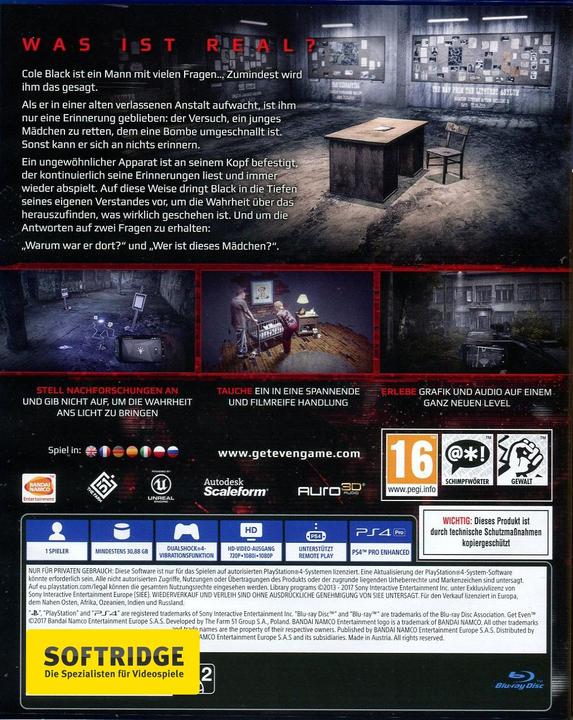Actual product image Bandai Namco Get Even (PS4, EN)