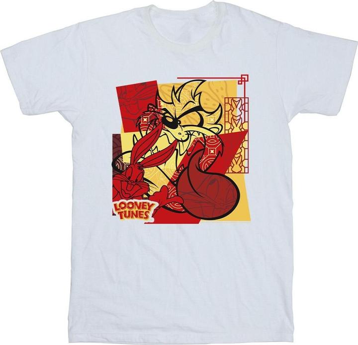 Actual product image Looney Tunes Mens Taz Bugs Rabbit New Year T-Shirt (XXL)
